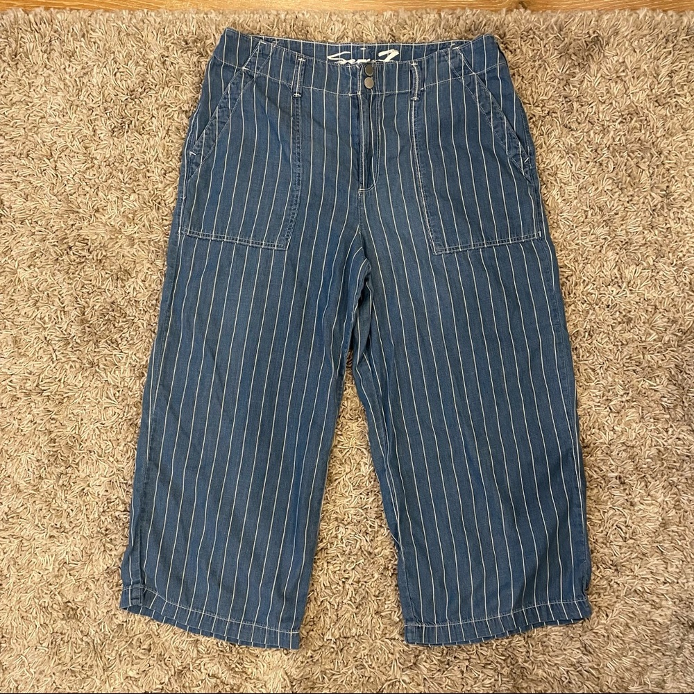 Wide leg cropped pants